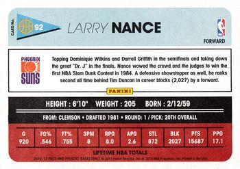 2012-13 Panini Past & Present #92 Larry Nance Back
