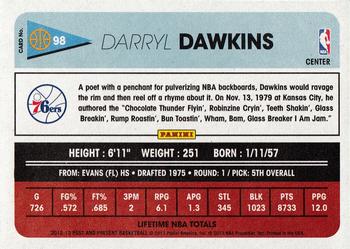 2012-13 Panini Past & Present #98 Darryl Dawkins Back