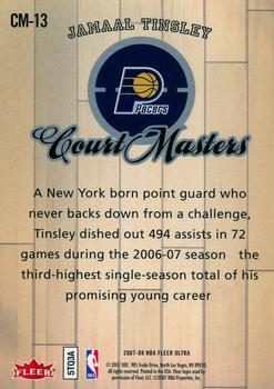 2007-08 Ultra - Court Masters #CM-13 Jamaal Tinsley Back