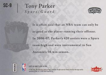 2007-08 Ultra - Season Crowns #SC-9 Tony Parker Back
