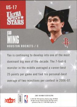 2007-08 Ultra - Ultra Stars #US-17 Yao Ming Back