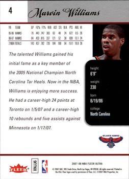 2007-08 Ultra - Retail #4 Marvin Williams Back