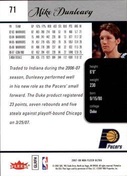 2007-08 Ultra - Retail #71 Mike Dunleavy Back
