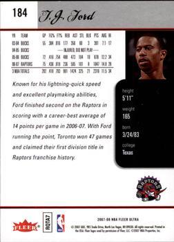 2007-08 Ultra - Retail #184 T.J. Ford Back