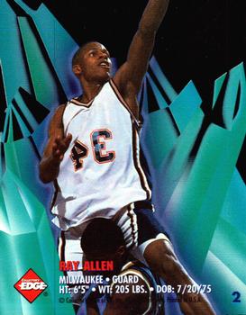 1996 Collector's Edge Rookie Rage - Ice Sculpture #2 Ray Allen Back