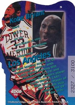 1996 Collector's Edge Rookie Rage - Key Kraze Die Cuts #3 Kobe Bryant Back