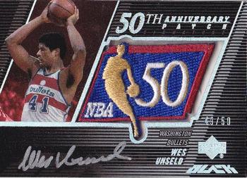 2007-08 UD Black - 50th Anniversary Autographs #50AU-WU Wes Unseld Front