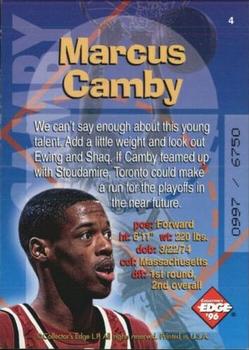 1996 Collector's Edge Rookie Rage - Radical Recruits #4 Marcus Camby Back