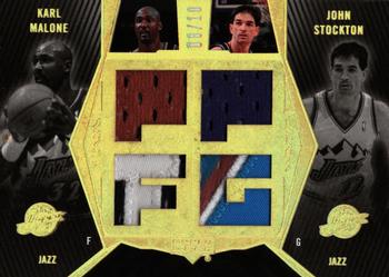 2007-08 UD Black - Patches Dual Gold #DP-MS Karl Malone / John Stockton Front