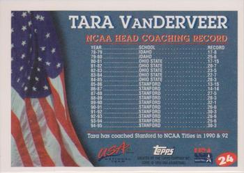 1996 Topps USA Women's National Team #24 Tara VanDerveer Back