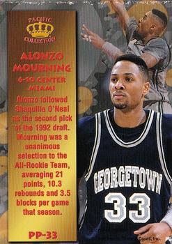 1996 Pacific Power #PP-33 Alonzo Mourning Back