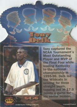 1996 Pacific Power - Gold Crown Die Cuts #GC-6 Tony Delk Back