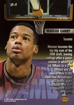 1996 Pacific Power - In The Paint #IP-4 Marcus Camby Back