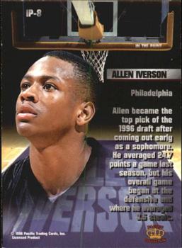 1996 Pacific Power - In The Paint #IP-8 Allen Iverson Back