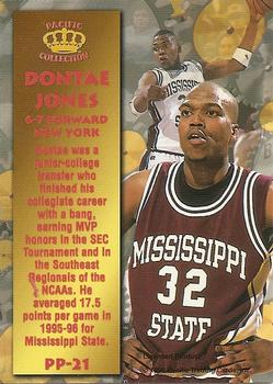 1996 Pacific Power - Platinum #PP-21 Dontae' Jones Back