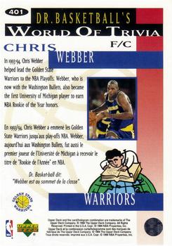 1994-95 Collector's Choice French #401 Chris Webber Back