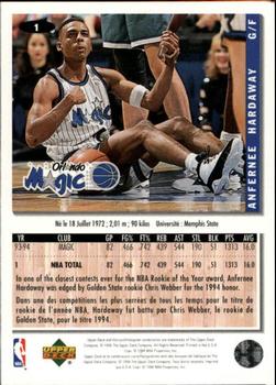 1994-95 Collector's Choice French #1 Anfernee Hardaway Back