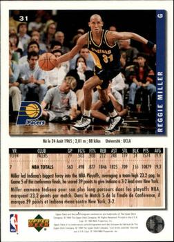 1994-95 Collector's Choice French #31 Reggie Miller Back