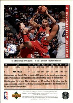 1994-95 Collector's Choice French #35 Clarence Weatherspoon Back