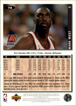 1994-95 Collector's Choice French #79 Mark West Back