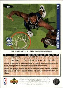 1994-95 Collector's Choice French #84 Mike Brown Back