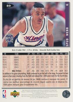1994-95 Collector's Choice French #89 Spud Webb Back
