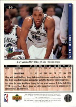 1994-95 Collector's Choice French #93 Sean Rooks Back