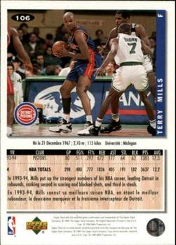 1994-95 Collector's Choice French #106 Terry Mills Back