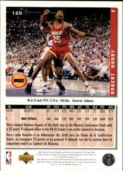 1994-95 Collector's Choice French #125 Robert Horry Back