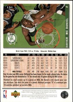 1994-95 Collector's Choice French #131 Xavier McDaniel Back
