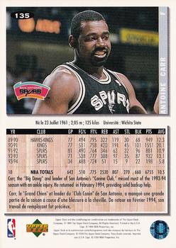 1994-95 Collector's Choice French #135 Antoine Carr Back