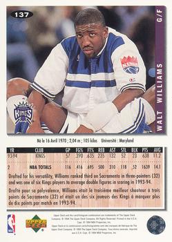 1994-95 Collector's Choice French #137 Walt Williams Back