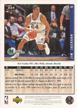 1994-95 Collector's Choice French #224 Jim Jackson Back