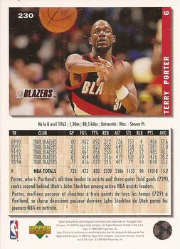 1994-95 Collector's Choice French #230 Terry Porter Back