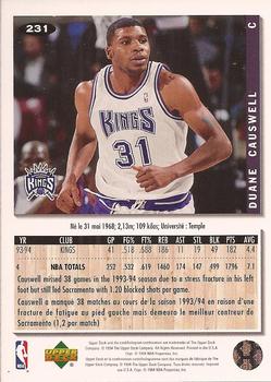 1994-95 Collector's Choice French #231 Duane Causwell Back