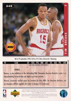 1994-95 Collector's Choice French #245 Tim Breaux Back