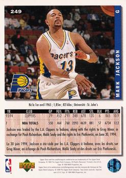 1994-95 Collector's Choice French #249 Mark Jackson Back