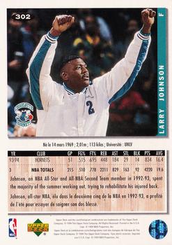 1994-95 Collector's Choice French #302 Larry Johnson Back