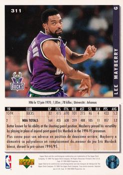 1994-95 Collector's Choice French #311 Lee Mayberry Back
