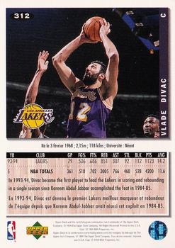 1994-95 Collector's Choice French #312 Vlade Divac Back
