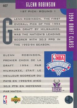 1994-95 Collector's Choice French #407 Glenn Robinson Back