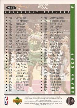 1994-95 Collector's Choice French #417 Shawn Kemp Back