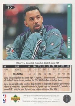 1994-95 Collector's Choice Italian #30 Dell Curry Back