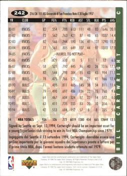 1994-95 Collector's Choice Italian #242 Bill Cartwright Back