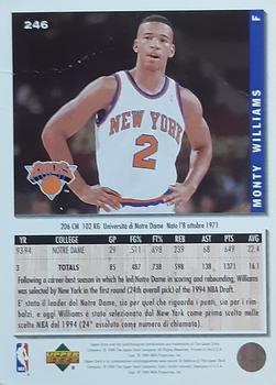 1994-95 Collector's Choice Italian #246 Monty Williams Back
