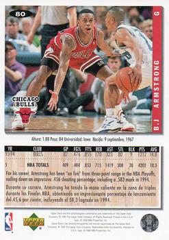 1994-95 Collector's Choice Spanish #80 B.J. Armstrong Back