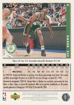 1994-95 Collector's Choice Spanish #270 Dee Brown Back