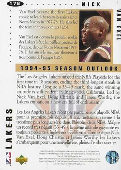 1994-95 Collector's Choice French - Gold Signature #178 Nick Van Exel Back
