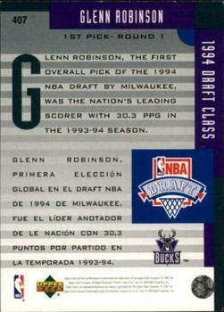 1994-95 Collector's Choice Italian - Gold Signature #407 Glenn Robinson Back