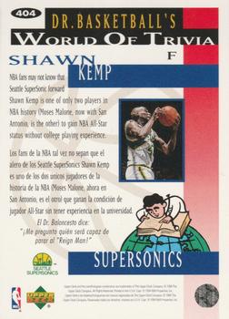 1994-95 Collector's Choice Spanish - Gold Signature #404 Shawn Kemp Back
